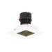 Nora NPR-4SNDSQ 4" Pearl 10W LED Square Retrofit Reflector with Square Aperture, 1150 Lumens, 120V - Champagne Haze Reflector / Bright White Flange