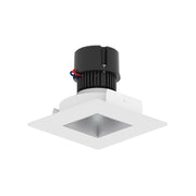 Nora NPR-4SNDSQ 4" Pearl 10W LED Square Retrofit Reflector with Square Aperture, 1150 Lumens, 120V - Haze Reflector / Warm White Flange