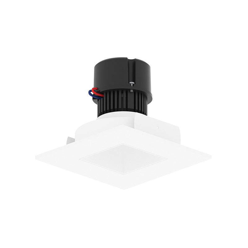 Nora NPR-4SNDSQ 4" Pearl 10W LED Square Retrofit Reflector with Square Aperture, 1150 Lumens, 120V - Bright White Reflector / Bright White Flange