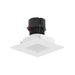 Nora NPR-4SNDSQ 4" Pearl 10W LED Square Retrofit Reflector with Square Aperture, 1150 Lumens, 120V - Warm White / Warm White Flange