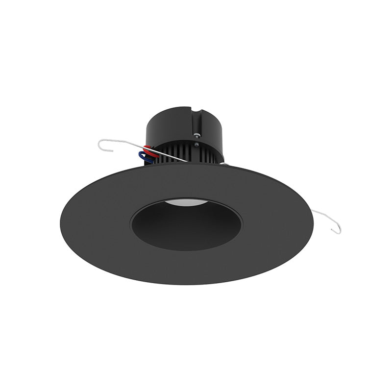 Nora NPR-56RNDCCDX 5"/6" Pearl 10W LED Round Retrofit Reflector with Round Aperture, Comfort Dim, 700 Lumens, 120V - Black