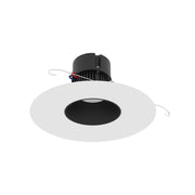 Nora NPR-56RNDCCDX 5"/6" Pearl 10W LED Round Retrofit Reflector with Round Aperture, Comfort Dim, 700 Lumens, 120V - Black Reflector / Warm White Flange
