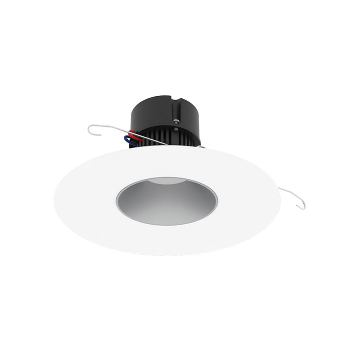 Nora NPR-56RNDC 5"/6" Pearl 10W LED Round Retrofit Reflector with Round Aperture, 1150 Lumens, 120V - Haze Reflector/ Bright White Flange