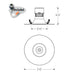 Nora NPR-56RNDC 5"/6" Pearl 10W LED Round Retrofit Reflector with Round Aperture, 1150 Lumens, 120V