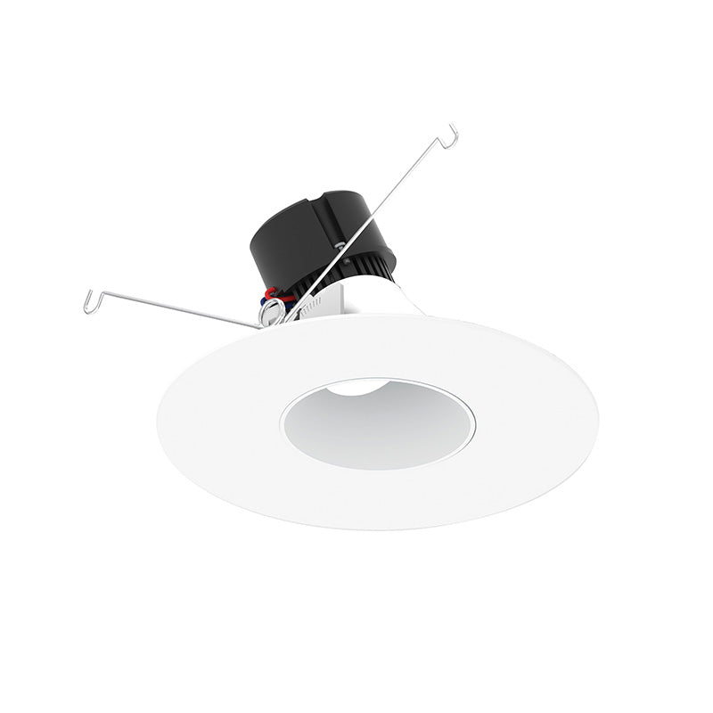 Nora NPR-56RSLA 5"/6" Pearl 10W LED Round Adjustable Slot Retrofit, 1000 Lumens, 120V - Bright White