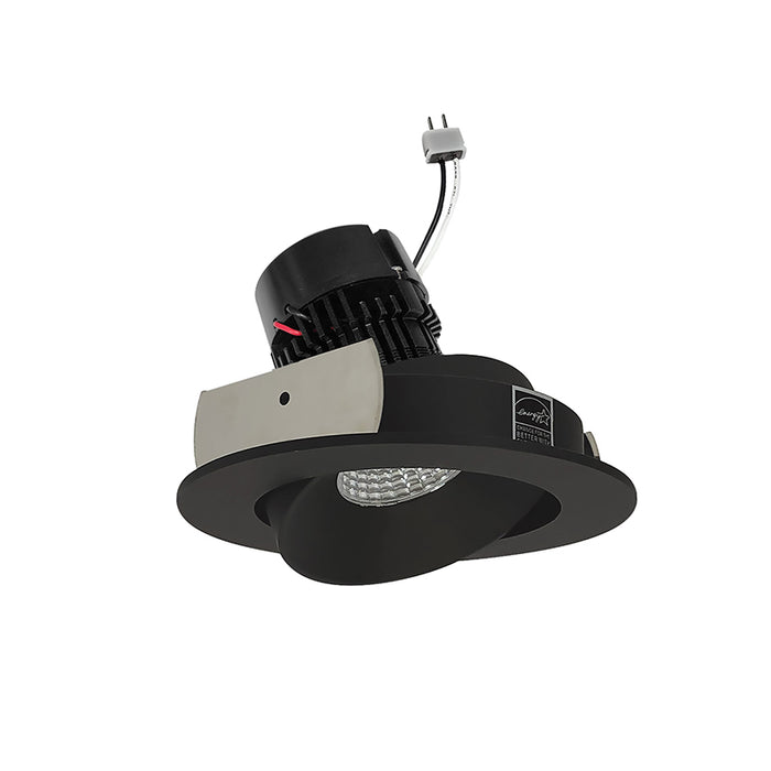 Nora NPRLV-4RC 4" Pearl 11W LED Round Adjustable Cone Retrofit, 1200 Lumens, 12V - Black / Black