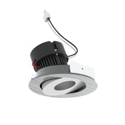 Nora NPRLV-4RGCDX 4" Pearl 10W LED Round Adjustable Gimbal Retrofit, Comfort Dim, 600 Lumens, 12V - Natural Metal
