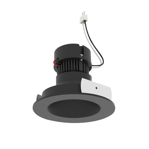 Nora NPRLV-4RNDC 4" Pearl 10W LED Round Retrofit Reflector with Round Aperture, 1150 Lumens, 12V - Matte Black Reflector / Matte Black Flange