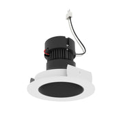 Nora NPRLV-4RNDC 4" Pearl 10W LED Round Retrofit Reflector with Round Aperture, 1150 Lumens, 12V - Matte Black Reflector / Warm White Flange