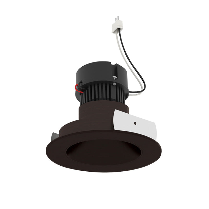 Nora NPRLV-4RNDC 4" Pearl 10W LED Round Retrofit Reflector with Round Aperture, 1150 Lumens, 12V - Bronze Reflector / Bronze Flange