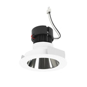 Nora NPRLV-4RNDCCDX 4" Pearl 10W LED Round Retrofit Reflector with Round Aperture, Comfort Dim, 700 Lumens, 12V - Specular Clear Reflector / Bright White Flange