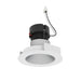 Nora NPRLV-4RNDCCDX 4" Pearl 10W LED Round Retrofit Reflector with Round Aperture, Comfort Dim, 700 Lumens, 12V - Haze Reflector / Warm White Flange