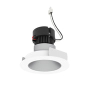 Nora NPRLV-4RNDCCDX 4" Pearl 10W LED Round Retrofit Reflector with Round Aperture, Comfort Dim, 700 Lumens, 12V - Haze Reflector / Bright White Flange
