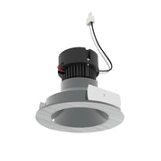 Nora NPRLV-4RNDCCDX 4" Pearl 10W LED Round Retrofit Reflector with Round Aperture, Comfort Dim, 700 Lumens, 12V - Natural Metal Reflector / Natural Metal Flange