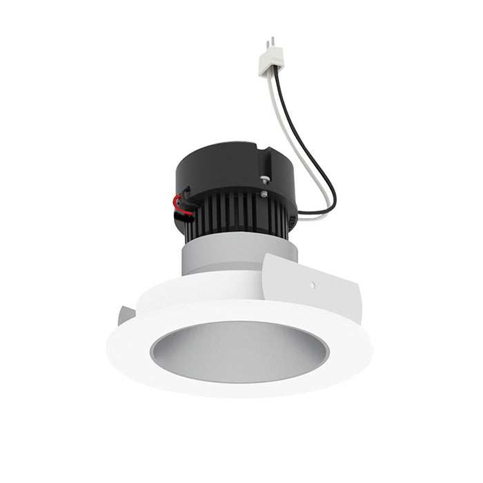 Nora NPRLV-4RNDC 4" Pearl 10W LED Round Retrofit Reflector with Round Aperture, 1150 Lumens, 12V - Haze Reflector / Bright White Flange