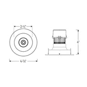 Nora NPRLV-4RNDC 4" Pearl 10W LED Round Retrofit Reflector with Round Aperture, 1150 Lumens, 12V