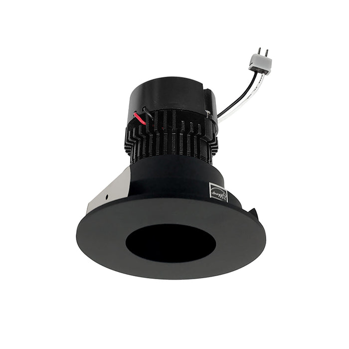 Nora NPRLV-4RPH 4" Pearl 10W LED Round Fixed Pinhole Retrofit, 950 Lumens, 12V - Black / Black
