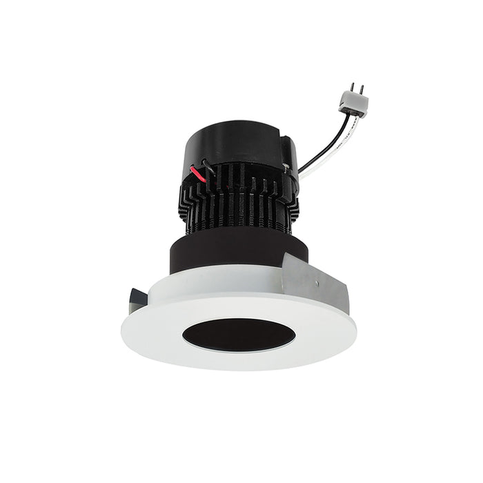 Nora NPRLV-4RPH 4" Pearl 10W LED Round Fixed Pinhole Retrofit, 950 Lumens, 12V - Black / Matte Powder White