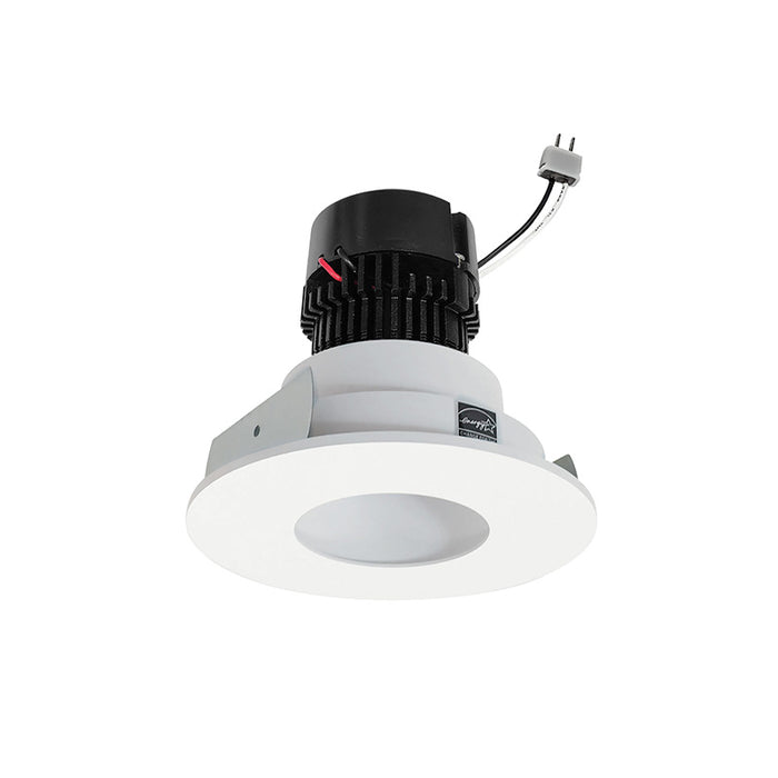 Nora NPRLV-4RPHCDX 4" Pearl 10W LED Round Fixed Pinhole Retrofit, Comfort Dim, 550 Lumens, 12V - Matte Powder White