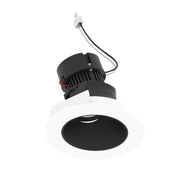 Nora NPRLV-4RSLA 4" Pearl 10W LED Round Adjustable Slot Retrofit, 1050 Lumens, 12V - Black / Matte Powder White