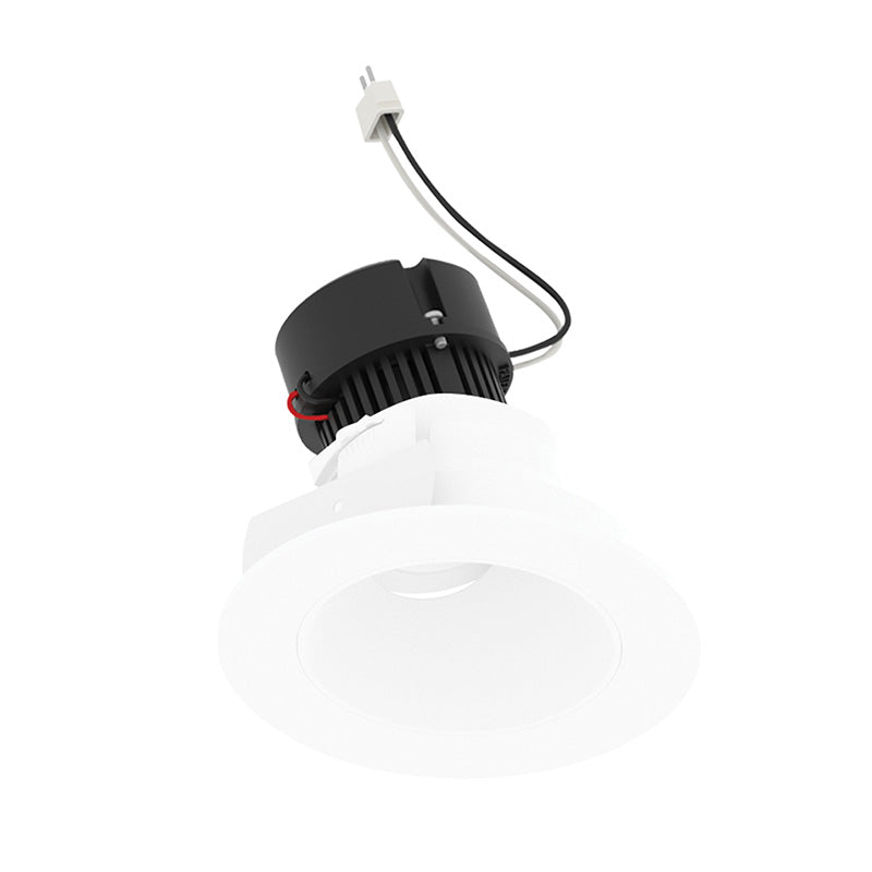 Nora NPRLV-4RSLA 4" Pearl 10W LED Round Adjustable Slot Retrofit, Comfort Dim, 600 Lumens, 12V - Matte Powder White