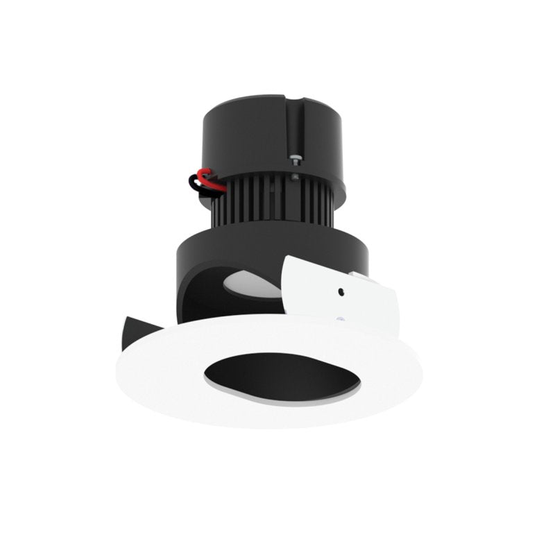 Nora NPRLV-4RSLCDX 4" Pearl 10W LED Round Adjustable Slot Aperture Retrofit, Comfort Dim, 550 Lumens, 12V - Black / Matte Powder White