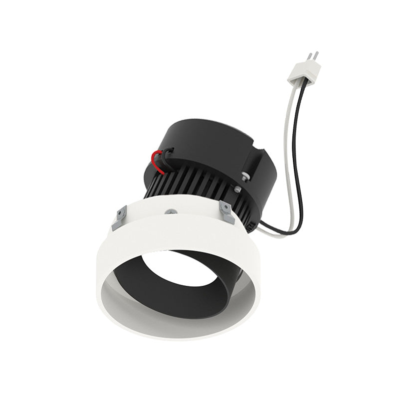 Nora NPRLV-4RTLA 4" Pearl 10W LED Round Trimless Adjustable Retrofit, 1150 Lumens, 12V - Black Adjustable / Warm White Reflector