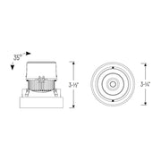 Nora NPRLV-4RTLA 4" Pearl 10W LED Round Trimless Adjustable Retrofit, 1150 Lumens, 12V