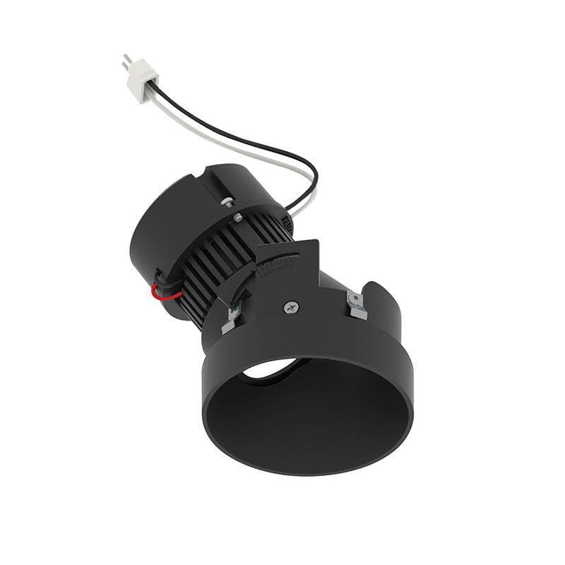 Nora NPRLV-4RTSLA 4" Pearl 10W LED Round Trimless Adjustable Slot Retrofit, 1050 Lumens, 12V - Black