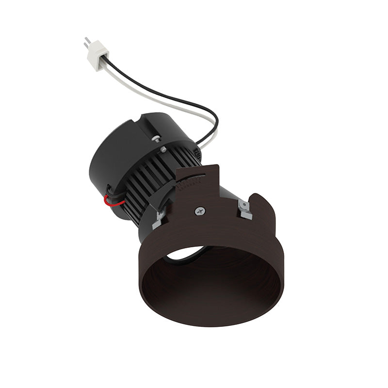 Nora NPRLV-4RTSLA 4" Pearl 10W LED Round Trimless Adjustable Slot Retrofit, 1050 Lumens, 12V - Bronze
