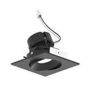 Nora NPRLV-4SC 4" Pearl 10W LED Square Adjustable Cone Retrofit, 1250 Lumens, 12V - Black