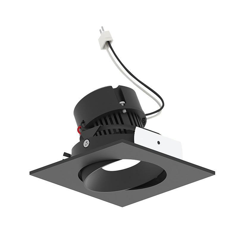 Nora NPRLV-4SC 4" Pearl 10W LED Square Adjustable Cone Retrofit, 1250 Lumens, 12V - Black