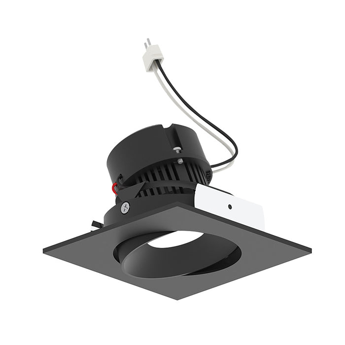 Nora NPRLV-4SC 4" Pearl 10W LED Square Adjustable Cone Retrofit, 1250 Lumens, 12V - Black