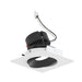 Nora NPRLV-4SC 4" Pearl 10W LED Square Adjustable Cone Retrofit, 1250 Lumens, 12V - Black Reflector/ Warm White Flange
