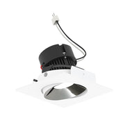 Nora NPRLV-4SC 4" Pearl 10W LED Square Adjustable Cone Retrofit, 1250 Lumens, 12V - Specular Clear Reflector/ Bright White Flange