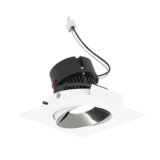 Nora NPRLV-4SC 4" Pearl 10W LED Square Adjustable Cone Retrofit, 1250 Lumens, 12V - Specular Clear Reflector/ Bright White Flange