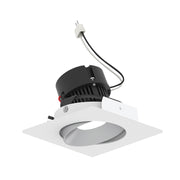 Nora NPRLV-4SC 4" Pearl 10W LED Square Adjustable Cone Retrofit, 1250 Lumens, 12V - Haze Reflector/ Warm White Flange