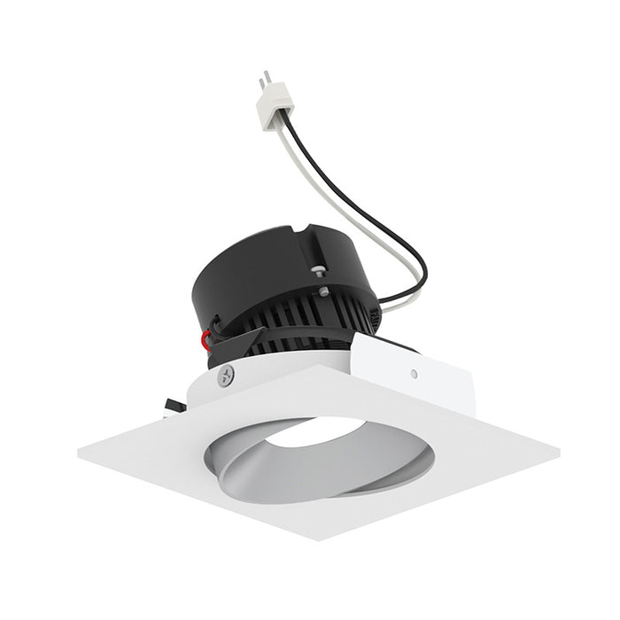 Nora NPRLV-4SC 4" Pearl 10W LED Square Adjustable Cone Retrofit, 1250 Lumens, 12V - Haze Reflector/ Warm White Flange