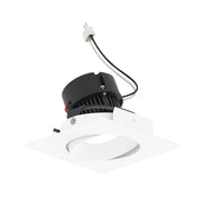 Nora NPRLV-4SC 4" Pearl 10W LED Square Adjustable Cone Retrofit, 1250 Lumens, 12V - Bright White