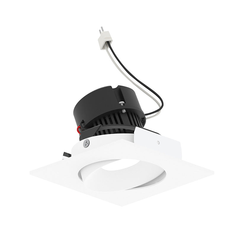 Nora NPRLV-4SC 4" Pearl 10W LED Square Adjustable Cone Retrofit, 1250 Lumens, 12V - Bright White