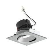 Nora NPRLV-4SC 4" Pearl 10W LED Square Adjustable Cone Retrofit, 1250 Lumens, 12V - Natural Metal