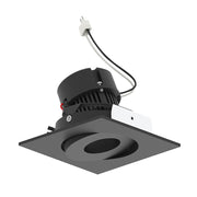 Nora NPRLV-4SGCDX 4" Pearl 10W LED Square Adjustable Gimbal Retrofit, Comfort Dim, 600 Lumens, 12V - Black