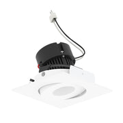 Nora NPRLV-4SG 4" Pearl 10W LED Square Adjustable Gimbal Retrofit, 1050 Lumens, 12V - Bright White