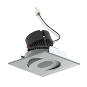 Nora NPRLV-4SG 4" Pearl 10W LED Square Adjustable Gimbal Retrofit, 1050 Lumens, 12V - Natural Meta
