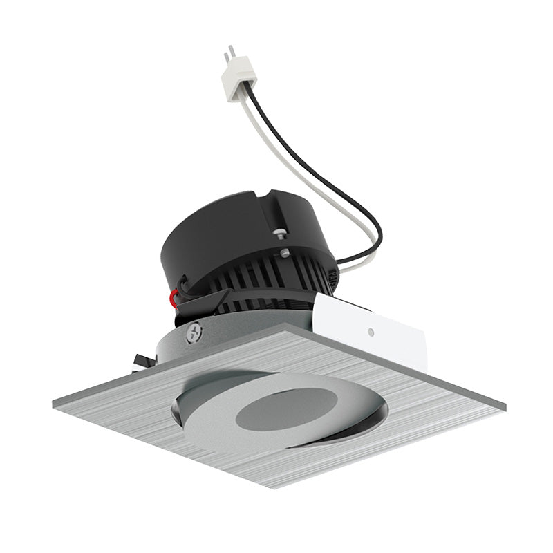 Nora NPRLV-4SG 4" Pearl 10W LED Square Adjustable Gimbal Retrofit, 1050 Lumens, 12V - Natural Meta