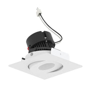 Nora NPRLV-4SG 4" Pearl 10W LED Square Adjustable Gimbal Retrofit, 1050 Lumens, 12V - Warm White