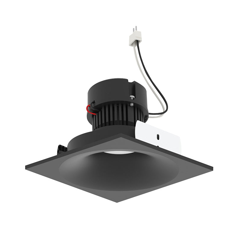 Nora NPRLV-4SNBCDX 4" Pearl 10W LED Square Bullnose Retrofit, Comfort Dim, 750 Lumens, 12V - Black