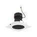 Nora NPRLV-4SNDC 4" Pearl 10W LED Square Retrofit Reflector with Round Aperture, 1150 Lumens, 12V - Black Reflector / Warm White Flange