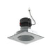Nora NPRLV-4SNDCCDX 4" Pearl 10W LED Square Retrofit Reflector with Round Aperture, Comfort Dim, 700 Lumens, 12V - Natural Metal