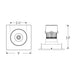 Nora NPRLV-4SNDCCDX 4" Pearl 10W LED Square Retrofit Reflector with Round Aperture, Comfort Dim, 700 Lumens, 12V